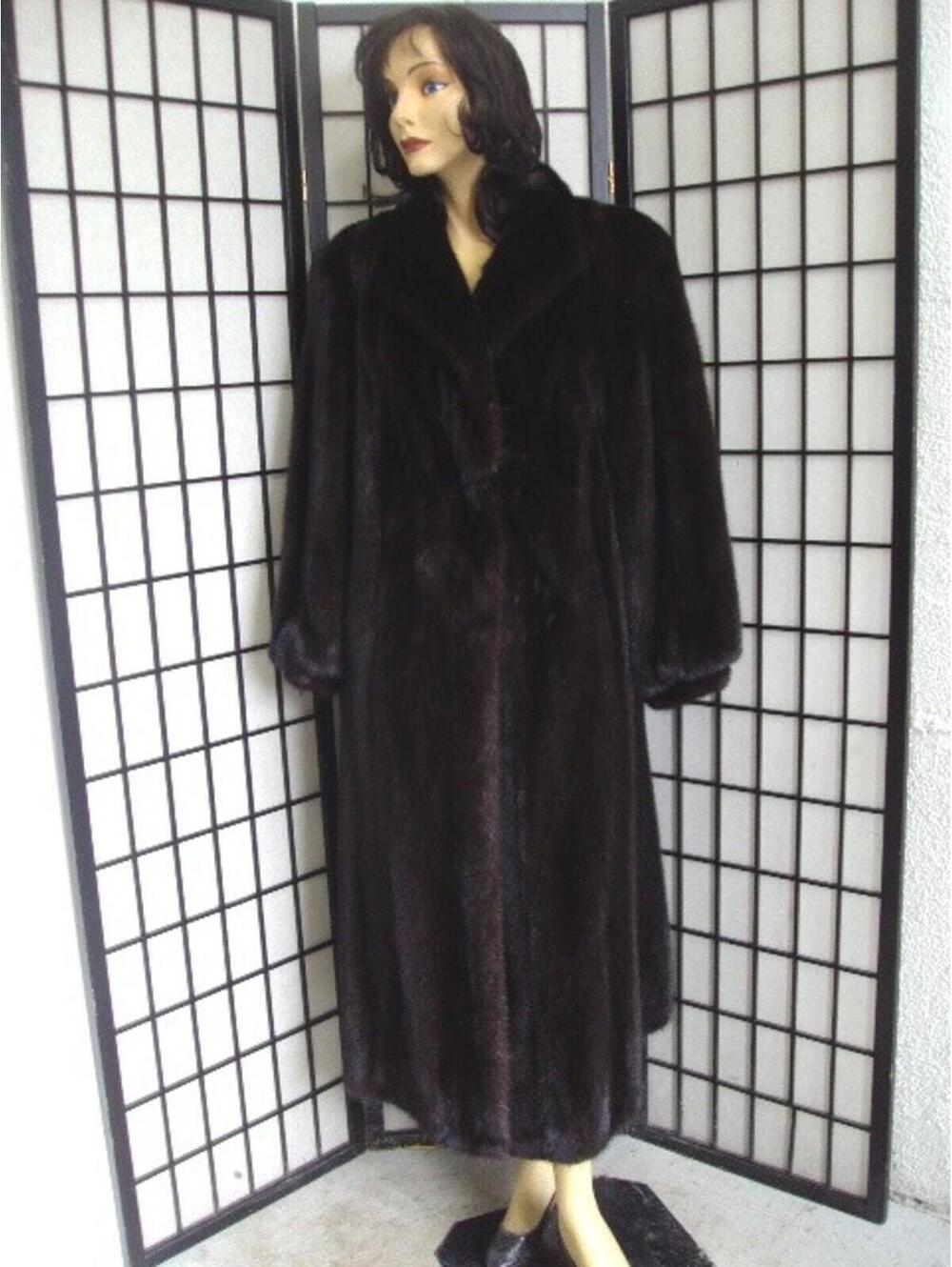 SHOWROOM NEW CANADIAN DARK RANCH MINK FUR JACKET COAT WOMEN WOMAN SIZE 6-8 S-M